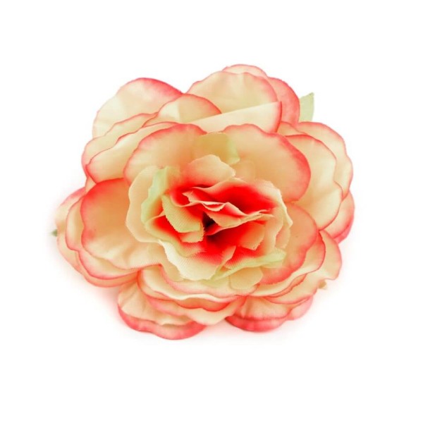 Artificial rose, diameter 65 mm, light peach color